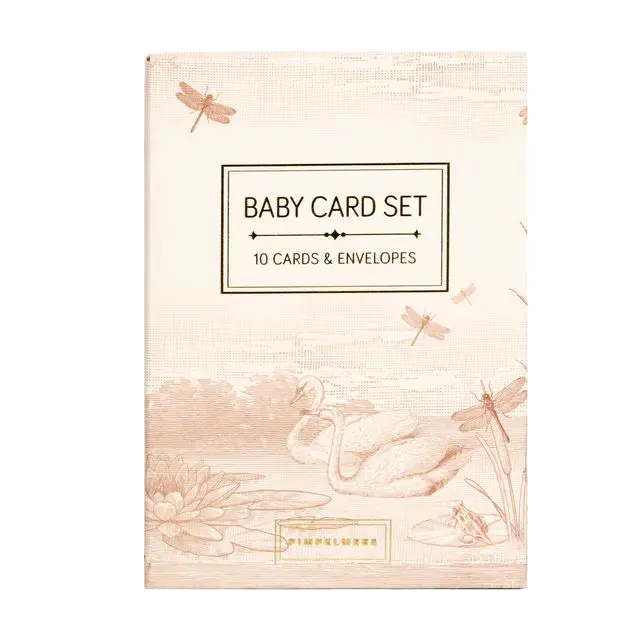 Pimpelmees baby card binder 10 cards - incl. envelopes Mono Warm nude
