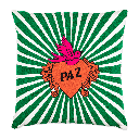 Kitsch Kitchen cushion Love Paz