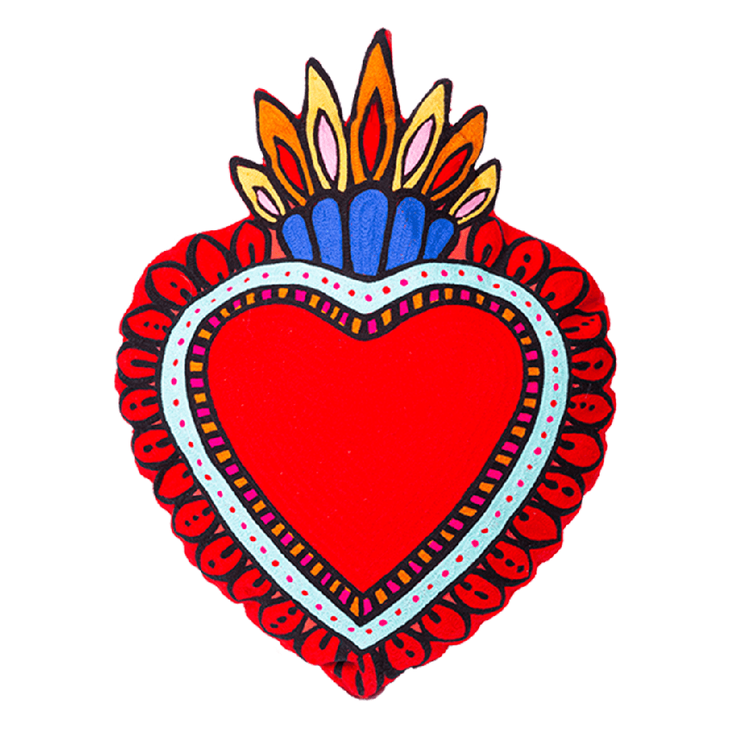 Kitsch Kitchen cushion Milagro heart red