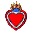 Kitsch Kitchen cushion Milagro heart red