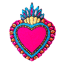 Kitsch Kitchen cushion Milagro heart pink