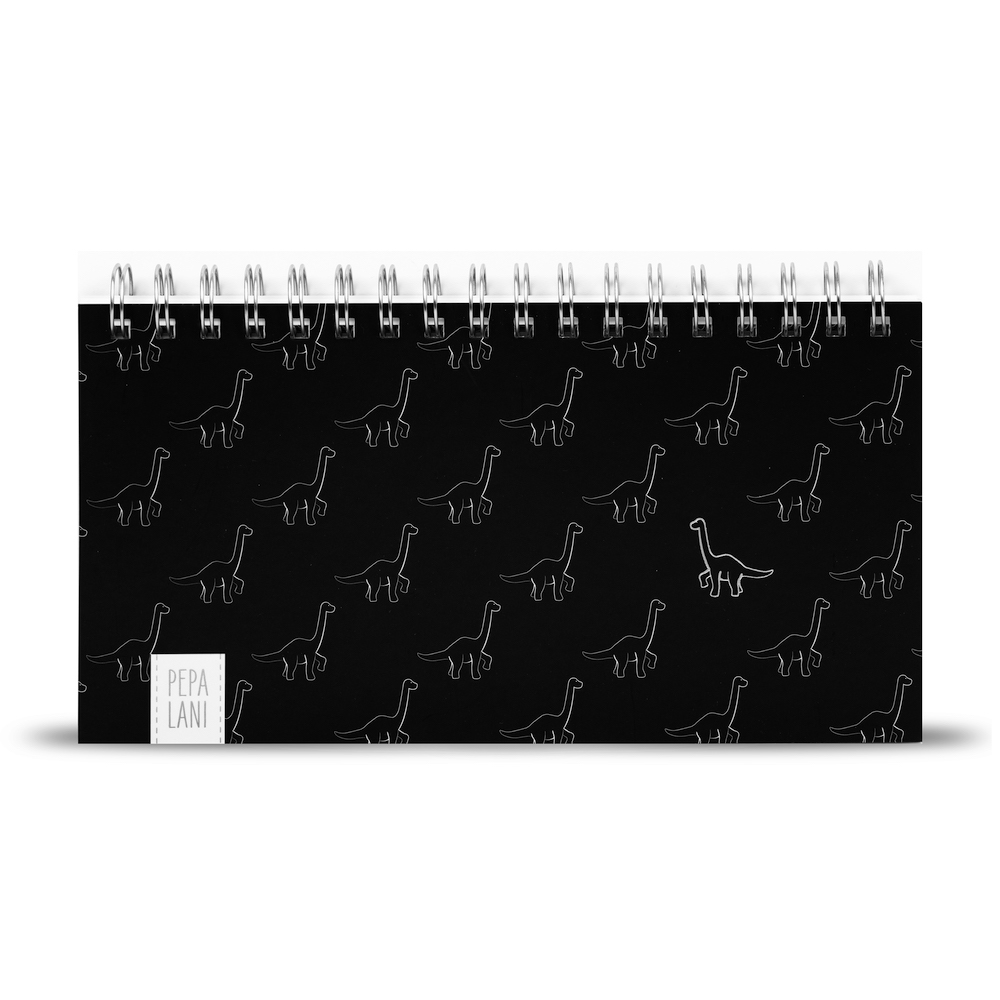 Pepa lani deskplanner Black & White dinos small black 