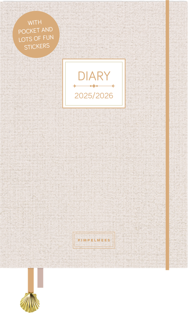 Pimpelmees diary  2025-2026 Mono Luxe edition warm nude