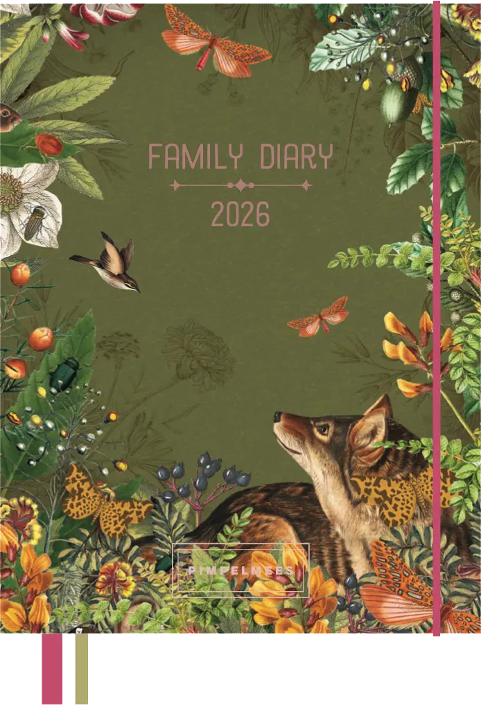 Pimpelmees family diary 2026 terra botanica fox olive