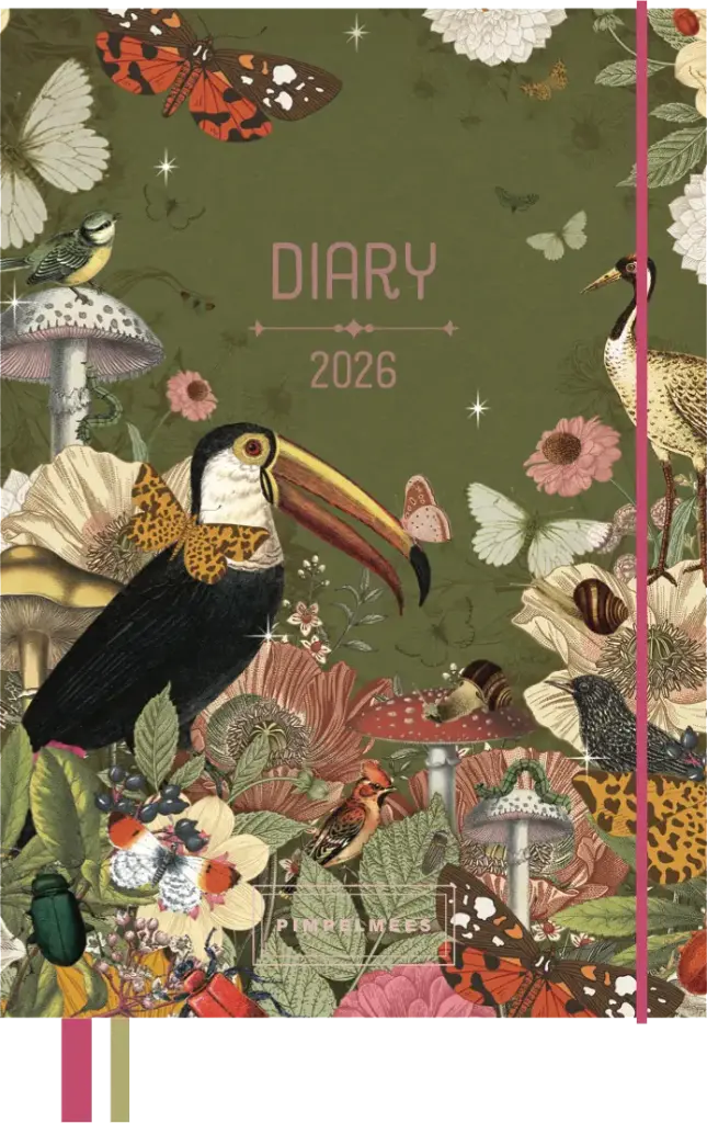 Pimpelmees diary 2026 terra botanica tucan olive