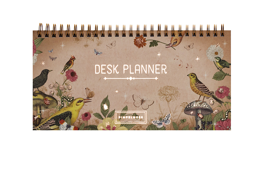 Pimpelmees deskplanner - pink 