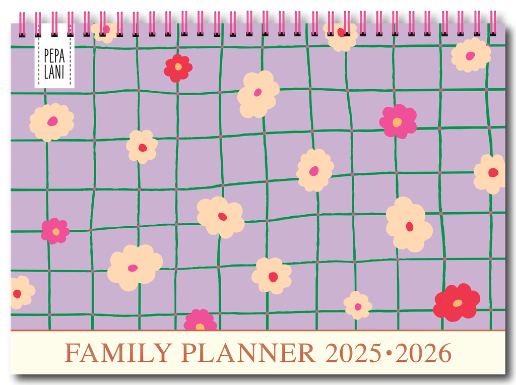 Pepa Lani familie planner 2025-2026 Flower Lilac