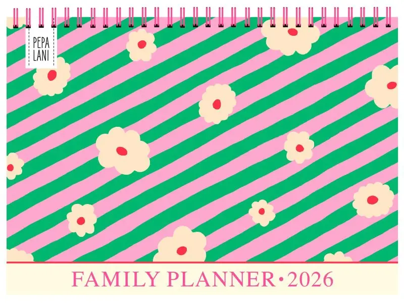 Pepa Lani familie planner 2026 Flower flowerstripes