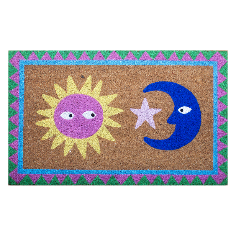 Kitsch Kitchen deurmat Loteria sun moon naturel