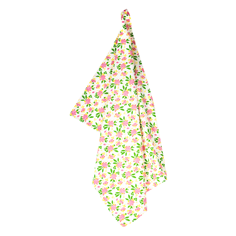 Kitsch Kitchen tea towel Mercado de Flores green