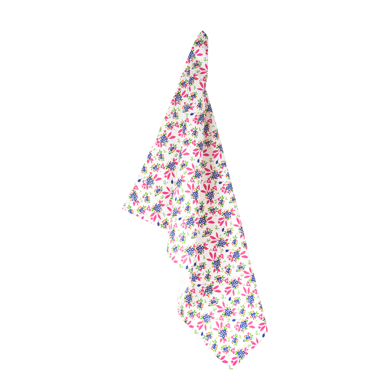 Kitsch Kitchen tea towel Mercado de Flores blue