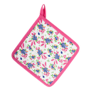 Kitsch Kitchen potholder Mercado de Flores blue