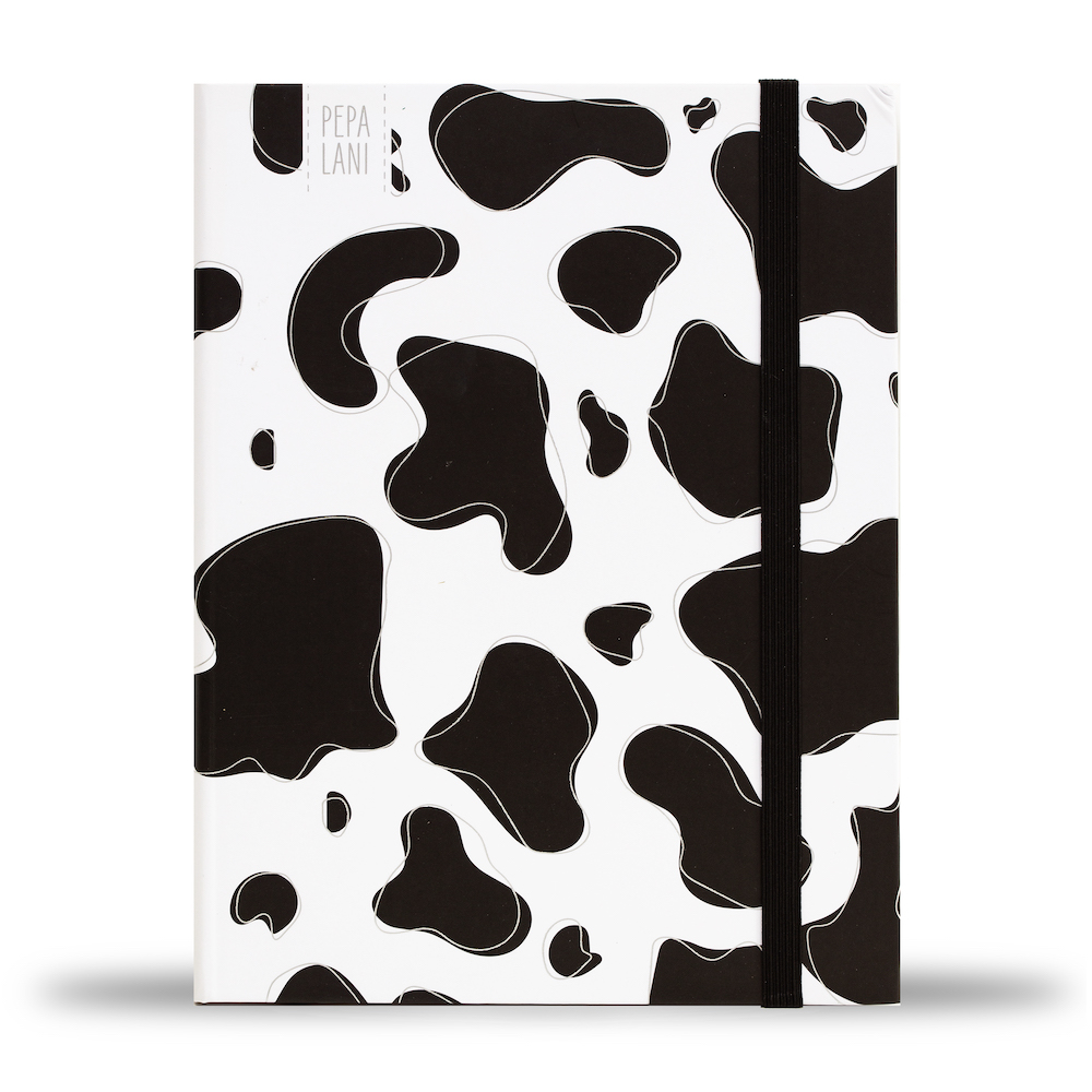 Pepa lani notebook A5 Black & White Cow 