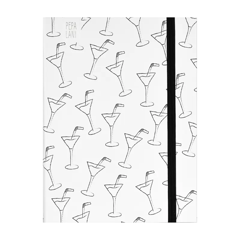 Pepa Lani notitieboek A5 Black & White Cocktail hour 