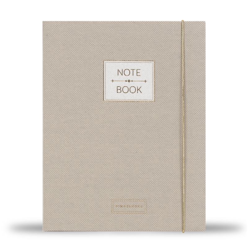 Pimpelmees notitieboek A5 Mono Luxe edition linnen warm nude 