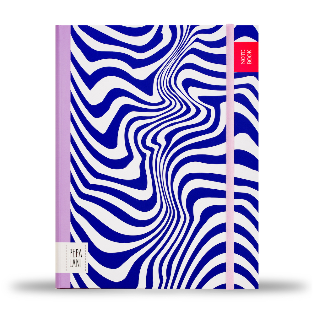 Pepa Lani notebook A5 Flower Waves blue 