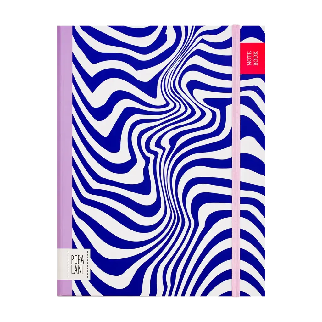 Pepa Lani notebook A5 Flower Waves blue 