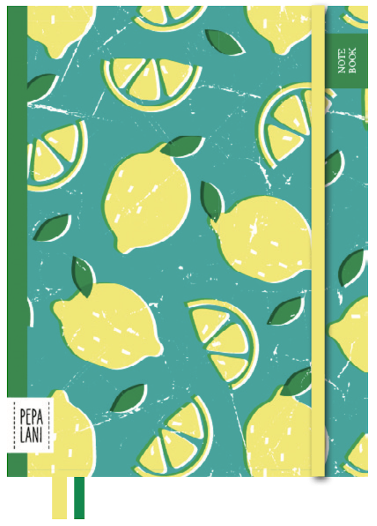 Pepa Lani notebook A5 Spring Flower & Fruity Retro lemon 