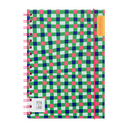 Pepa Lani notebook coloured wireo A5 Flower Checks on checks
