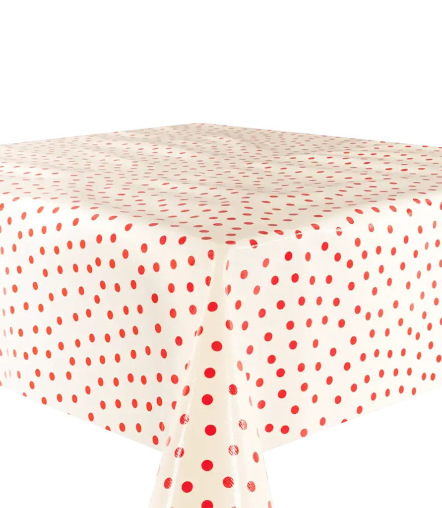 Kitsch Kitchen oilcloth Lunares rood 10 cm (1.20 wide)