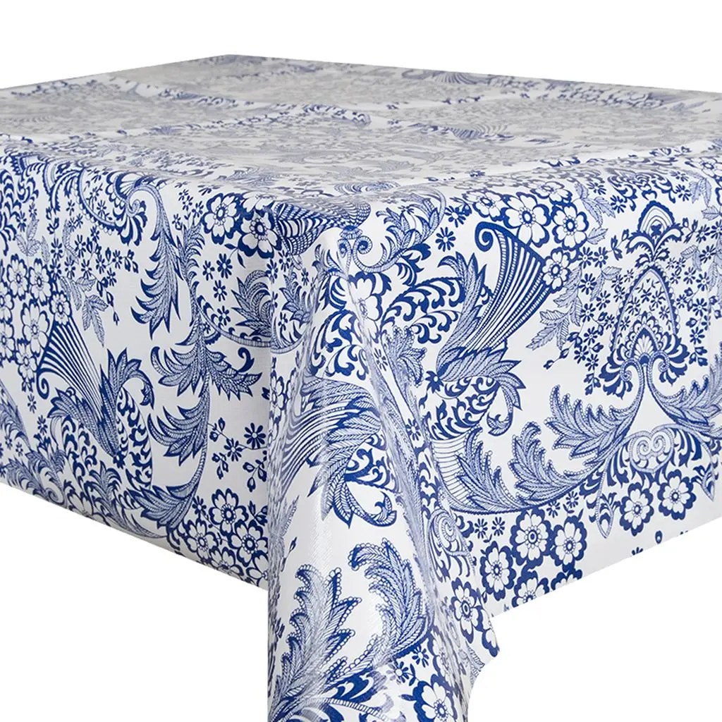 Kitsch Kitchen oilcloth Paraiso blue 10 cm  (1.20 wide)