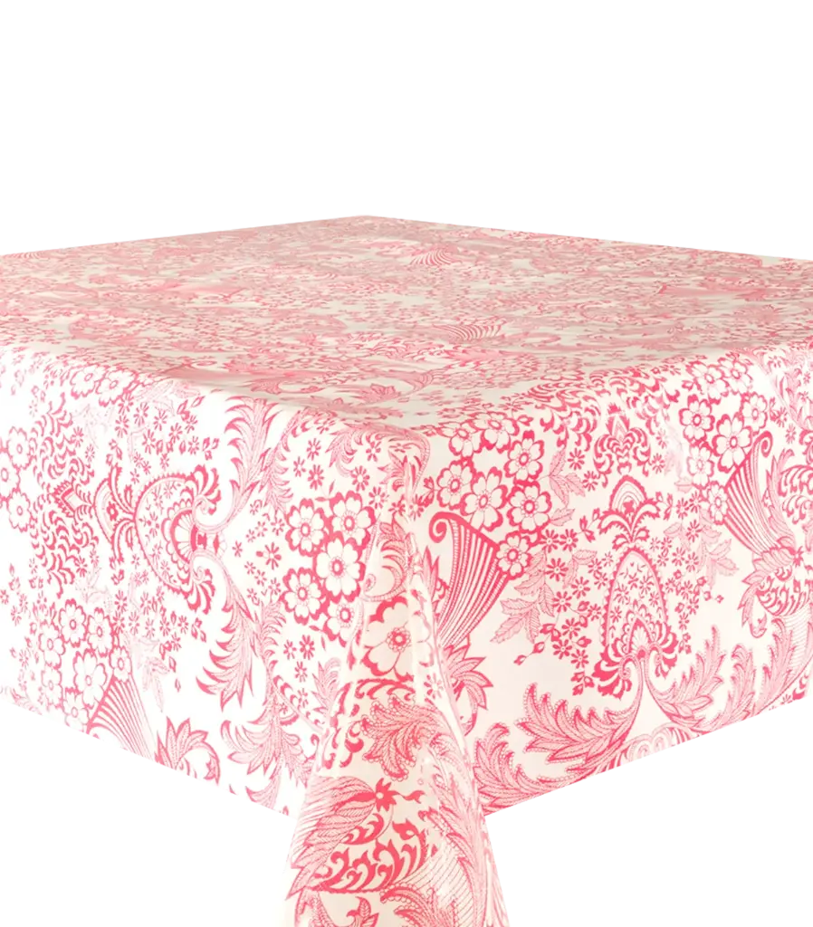 Kitsch Kitchen oilcloth Paraiso pink 10 cm  (1.20 wide)