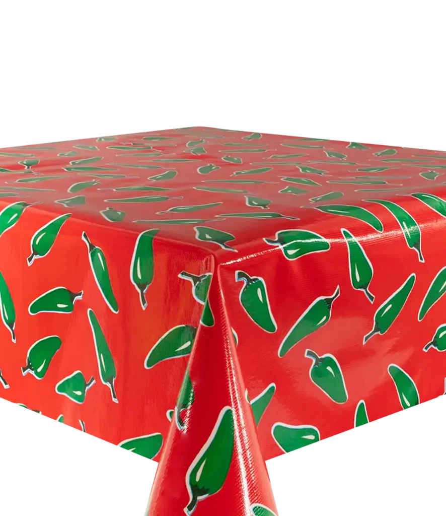 Kitsch Kitchen tafelzeil Chiles rood 10 cm (1,20 breed)