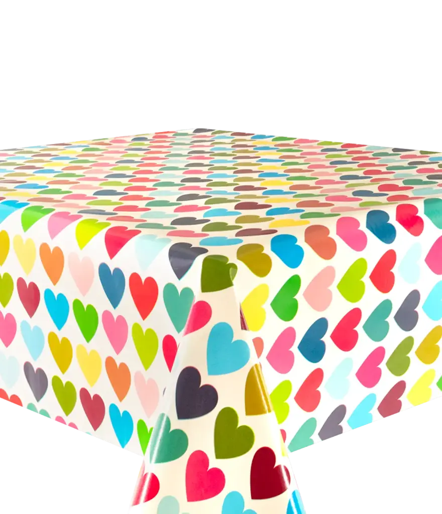 Kitsch Kitchen tafelzeil Hearts 10 cm (1,40 breed)