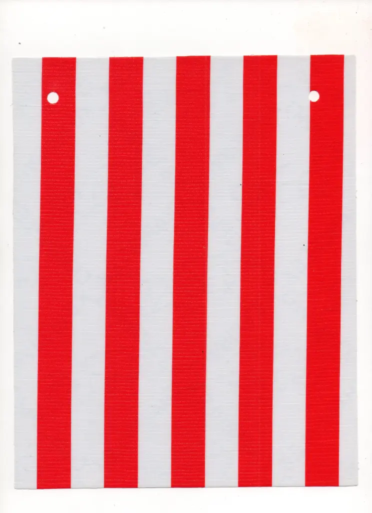 Kitsch Kitchen oilcloth Rayas red 10cm  (1.20 wide)