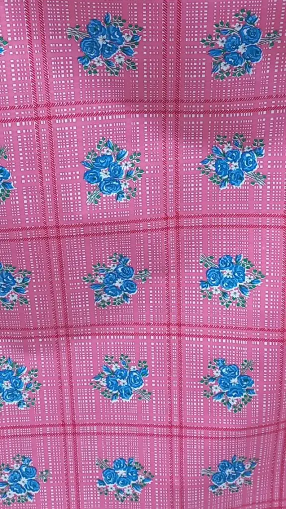 Kitsch Kitchen Oilcloth Ramitos pink 10cm (1.20 wide)