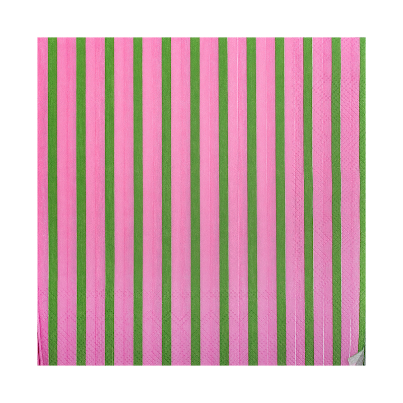 Kitsch Kitchen paper napkins Streetstyle striped pink/green