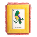 Kitsch Kitchen velvet photo frame Loteria 13x18 cm yellow