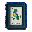 Kitsch Kitchen velvet photo frame Loteria 10x15 cm green