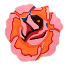 Kitsch Kitchen vloerkleed Roos lila