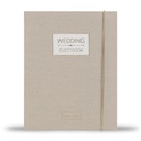 Pimpelmees wedding guestbook Mono Luxe edition linnen warm nude 