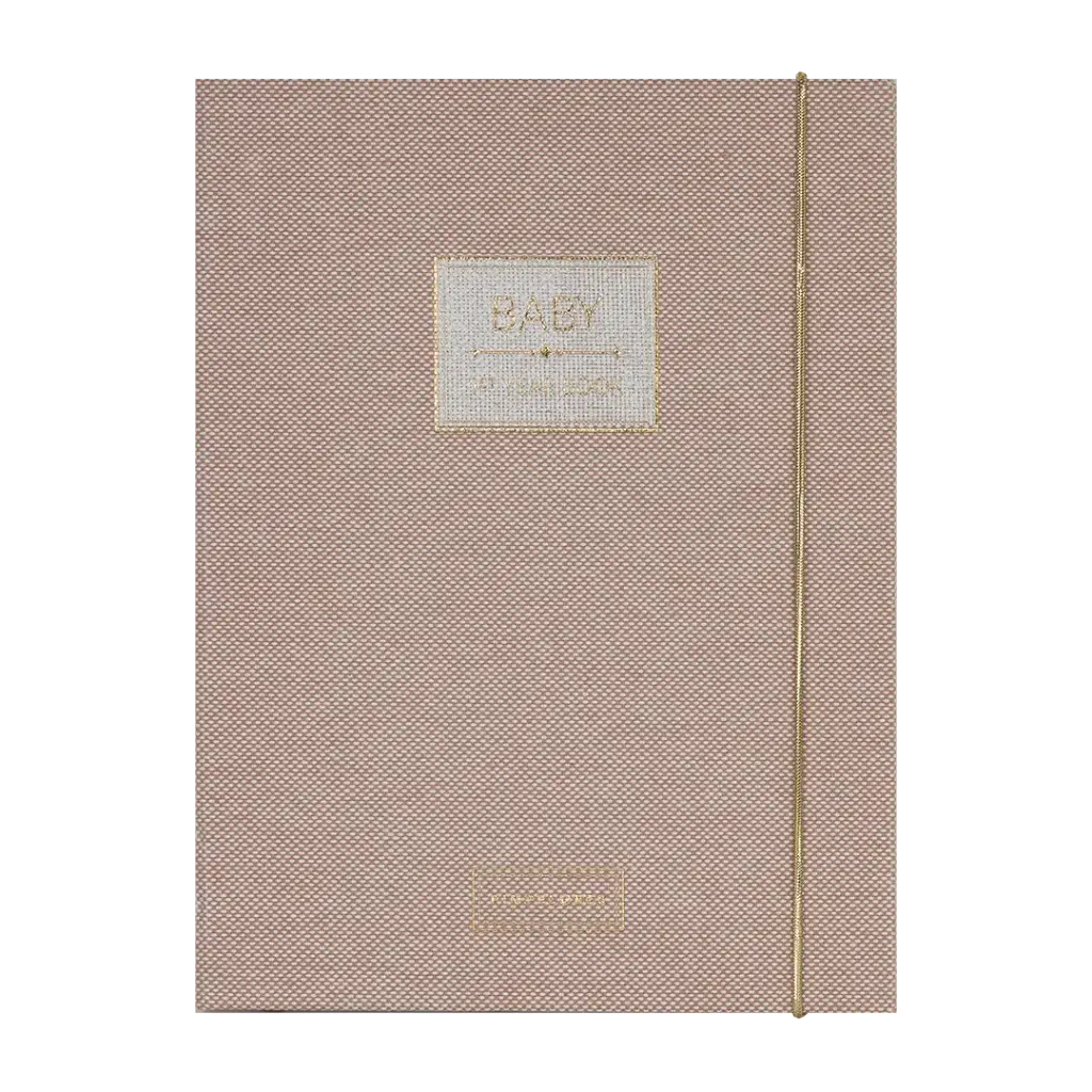 Pimpelmees baby's 1st year book Mono Luxe edition warm nude 