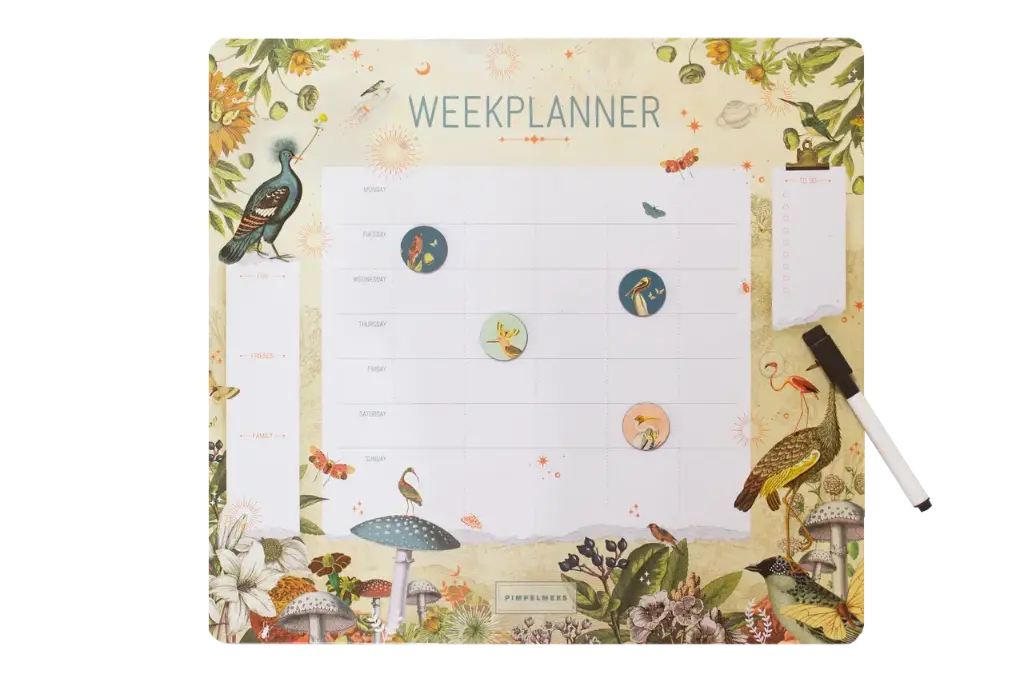 Pimpelmees magneet bord - sand