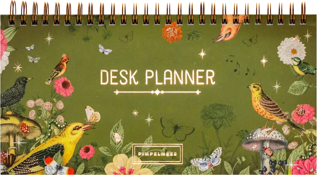 Pimpelmees desk planner - sage 
