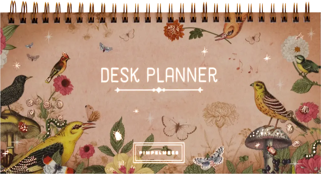 Pimpelmees desk planner - rose 