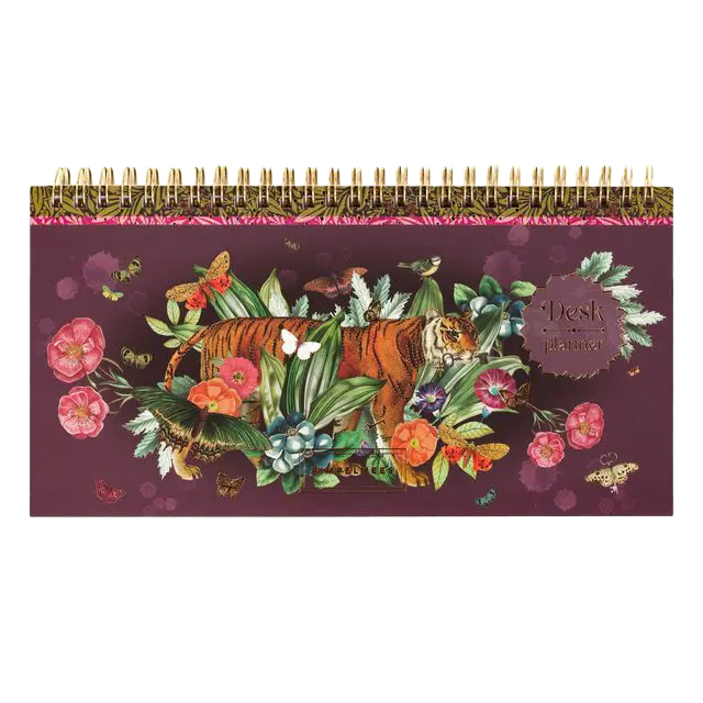 Pimpelmees desk planner Tiger - plum 