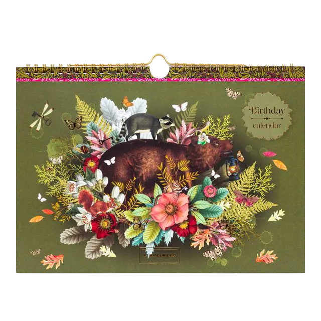 Pimpelmees birthdaycalendar Bear - Olive 
