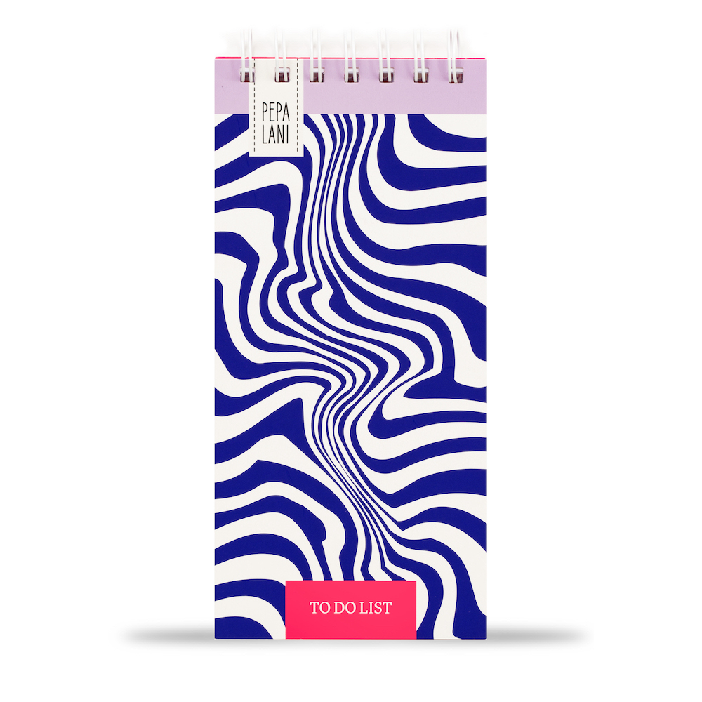 Pepa lani to do list Flower waves blauw 