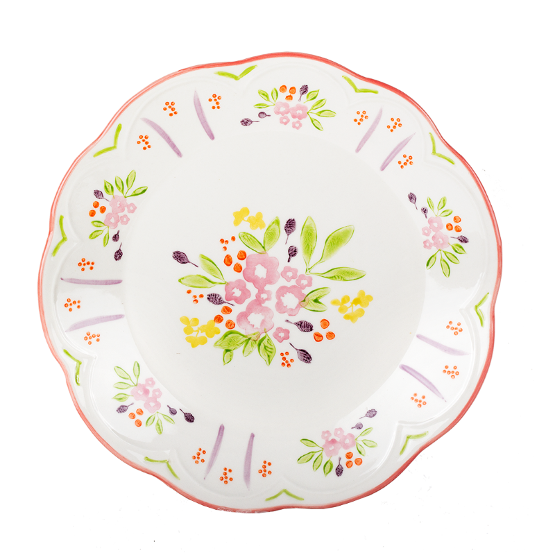 Kitsch Kitchen diner plate Mercado de Flores green