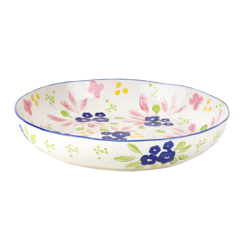 Kitsch Kitchen pasta plate Mercado de Flores blue