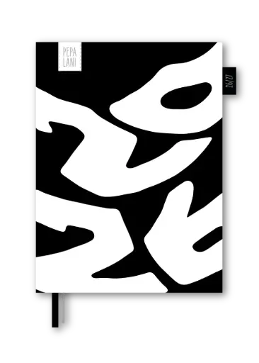 [PBW.26021] Pepa Lani Black&White diary 2026 leaves