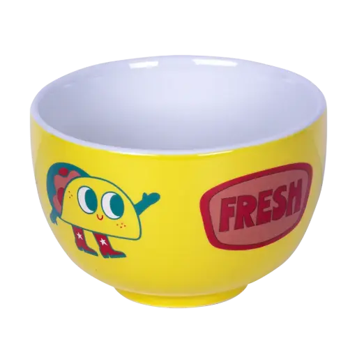 [KK.80033] Kitsch Kitchen bowl El Restaurante yellow