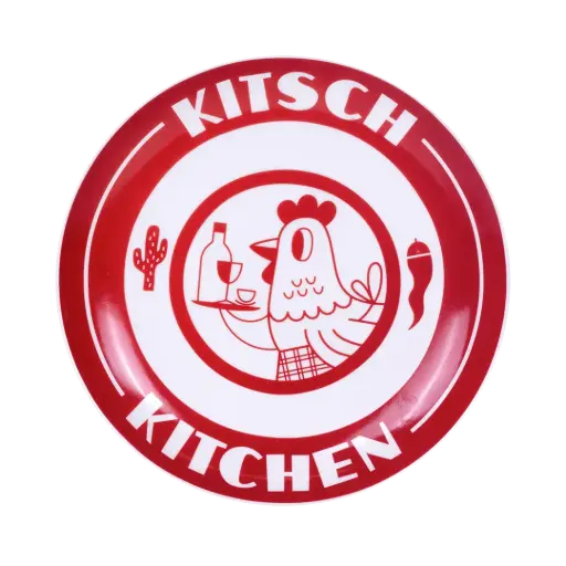 [KK.80039] Kitsch Kitchen bord 26cm El Restaurante el camarero