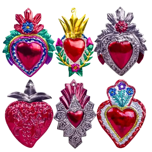 [KK.70143] Kitsch Kitchen Folclorico tin metal heart small 12x9 cm 