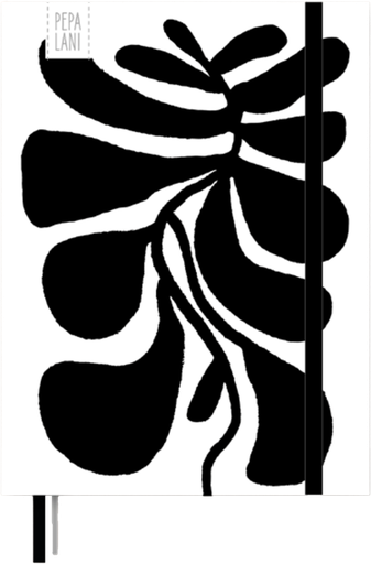 [PBW.10096] Pepa Lani B&W bullet journal leaves 