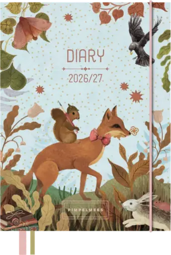 [PMP.26103] Pimpelmees Magical Forest diary 2026/2027 fox blue 
